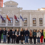 Minuto de silencio en el Ayuntamiento de Guadalajara por las decenas de fallecidos a cauda de las inundaciones provocadas en el Levante español por una DANA ayer martes 29 de octubre